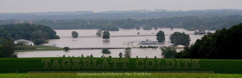 An der Muldenvereinigung - Land unter