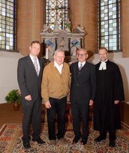 Mark Zocher, Prof. Magirius, Armin Hänsel, Pfarrer Andreas Illgen (v. li. n. re.)
