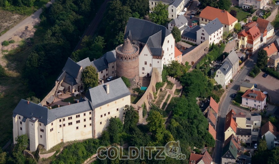 Burg Mildenstein aus der Luft