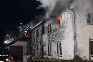 Brandbekämpfung über die Drehleiter