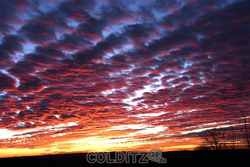 Abendrot über Lastau - Möseln