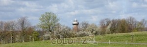 Ein Blick zum Heimatturm bei Colditz...