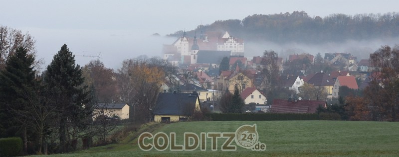 Nebelwand über Colditz