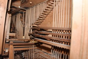 Ein Blick in das Innere der Lastauer Orgel