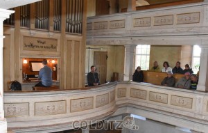Blick auf die Zschirlaer Wiegand-Orgel