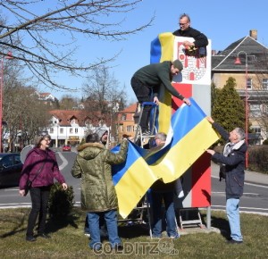 Colditz zeigt symbolisch seine Solidarität mit der Ukraine