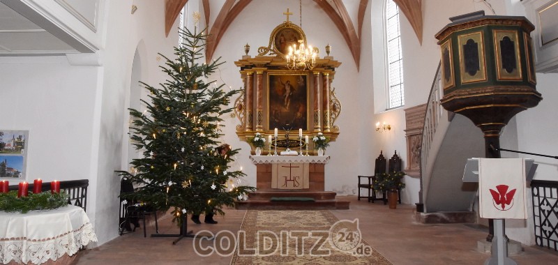 St. Egidienkiche Colditz noch im weihnachtlichen Flair