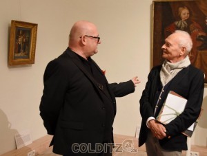 Fachsimpelei - August Ohm mit dem Direktor des Schloss Glauchau Robby Joachim Götze