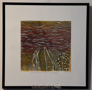 Eines der Ausstellungsstücke - Darstellung der Herbstfeuer