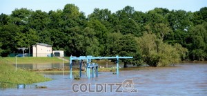 Die Muldenvereinigung 2013 (das Wasser war bereits fast 1 m zurückgegangen)