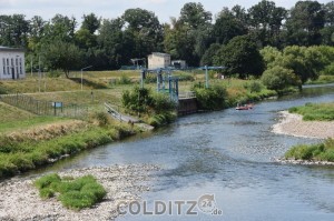 Die gleiche Stelle am gestrigen Tag - Wassermangel 